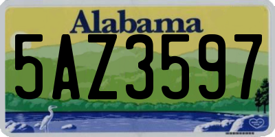 AL license plate 5AZ3597