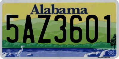 AL license plate 5AZ3601