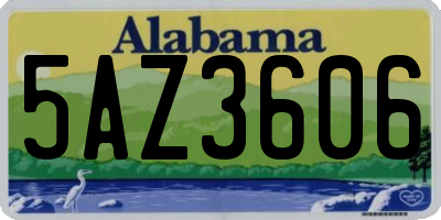 AL license plate 5AZ3606