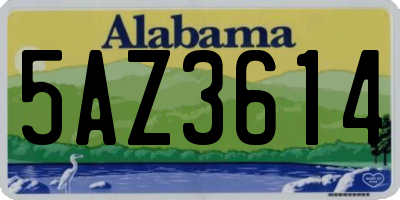 AL license plate 5AZ3614