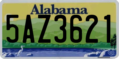 AL license plate 5AZ3621
