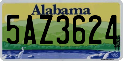 AL license plate 5AZ3624