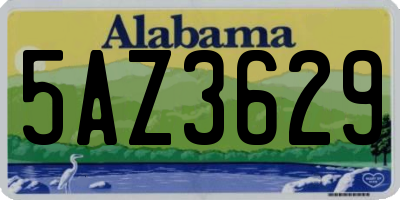 AL license plate 5AZ3629