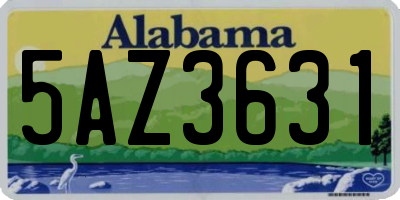 AL license plate 5AZ3631