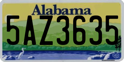 AL license plate 5AZ3635