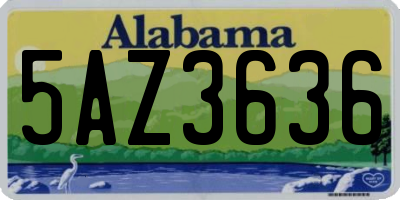 AL license plate 5AZ3636