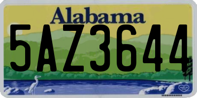 AL license plate 5AZ3644