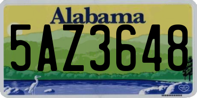 AL license plate 5AZ3648