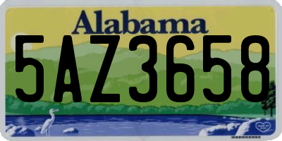AL license plate 5AZ3658