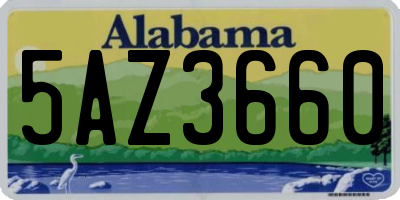 AL license plate 5AZ3660