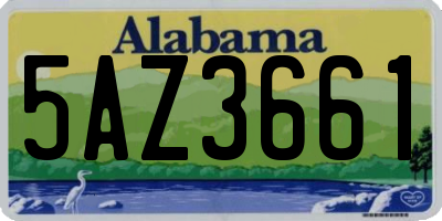 AL license plate 5AZ3661