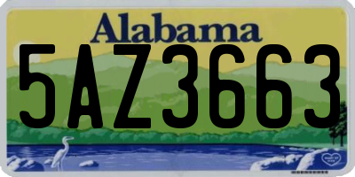 AL license plate 5AZ3663