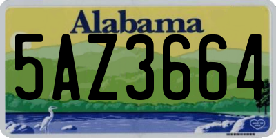 AL license plate 5AZ3664
