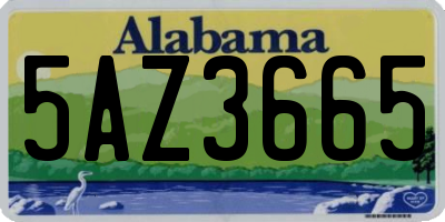 AL license plate 5AZ3665