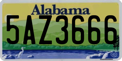 AL license plate 5AZ3666