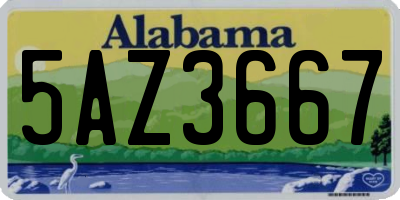 AL license plate 5AZ3667