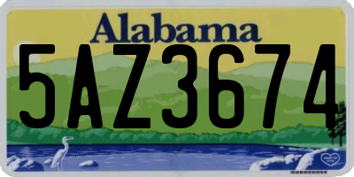 AL license plate 5AZ3674