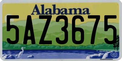 AL license plate 5AZ3675