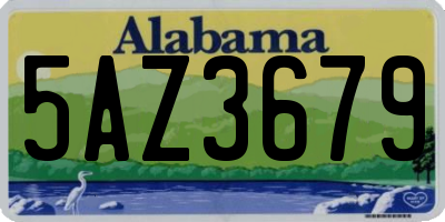 AL license plate 5AZ3679