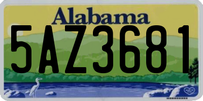 AL license plate 5AZ3681