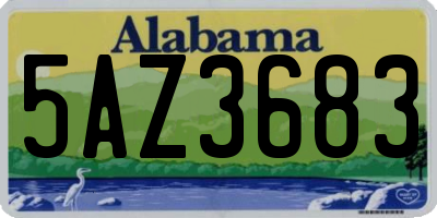 AL license plate 5AZ3683