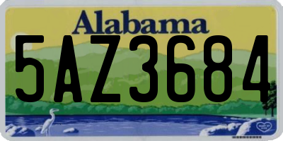 AL license plate 5AZ3684
