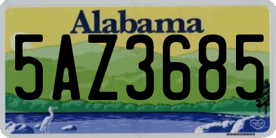 AL license plate 5AZ3685