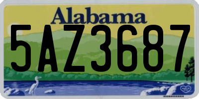 AL license plate 5AZ3687