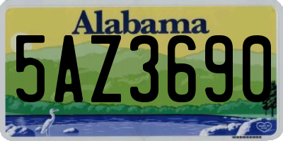 AL license plate 5AZ3690
