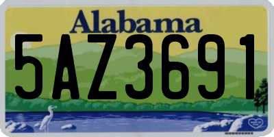AL license plate 5AZ3691