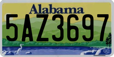 AL license plate 5AZ3697