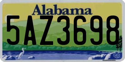 AL license plate 5AZ3698