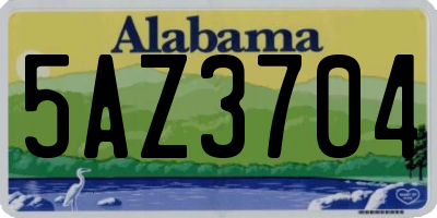 AL license plate 5AZ3704
