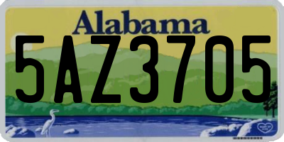 AL license plate 5AZ3705