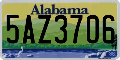 AL license plate 5AZ3706