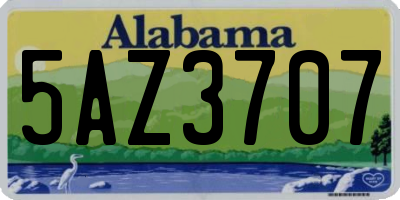 AL license plate 5AZ3707