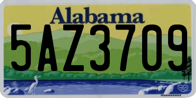 AL license plate 5AZ3709