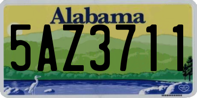 AL license plate 5AZ3711