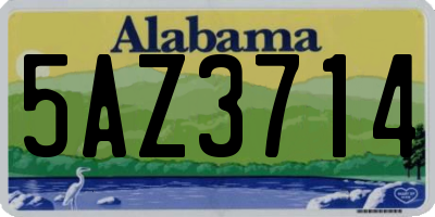 AL license plate 5AZ3714
