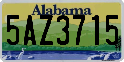 AL license plate 5AZ3715