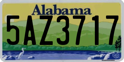 AL license plate 5AZ3717