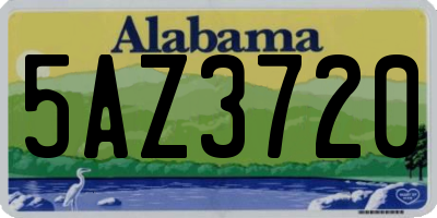 AL license plate 5AZ3720