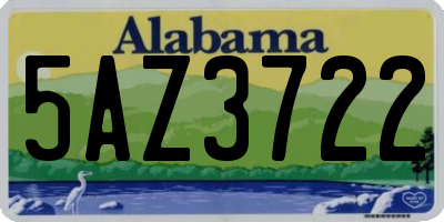 AL license plate 5AZ3722