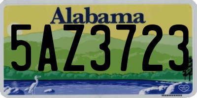 AL license plate 5AZ3723