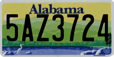 AL license plate 5AZ3724