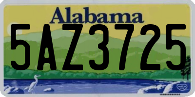 AL license plate 5AZ3725