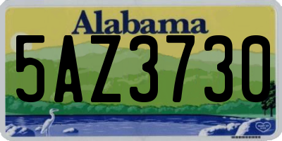 AL license plate 5AZ3730