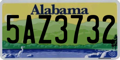 AL license plate 5AZ3732