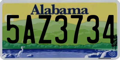 AL license plate 5AZ3734