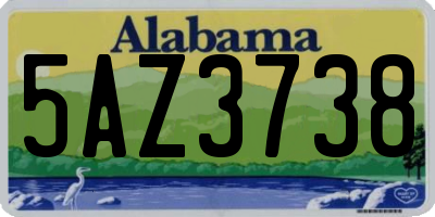 AL license plate 5AZ3738